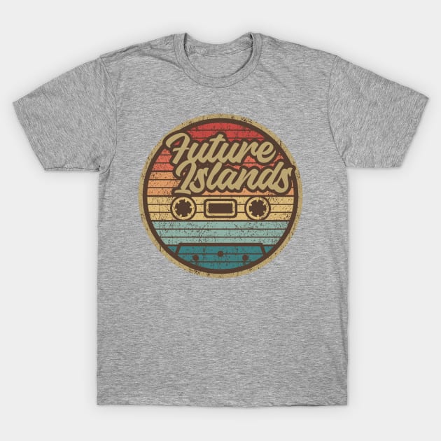 Future Islands Retro Cassette Circle T-Shirt by penciltimes